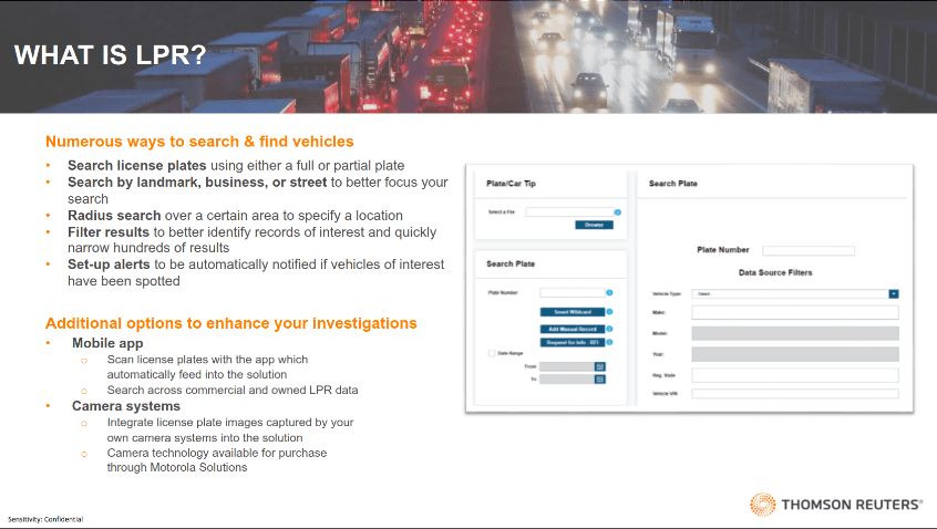 Thomson Reuters Commercial LPR program overview, slide 2 of 9